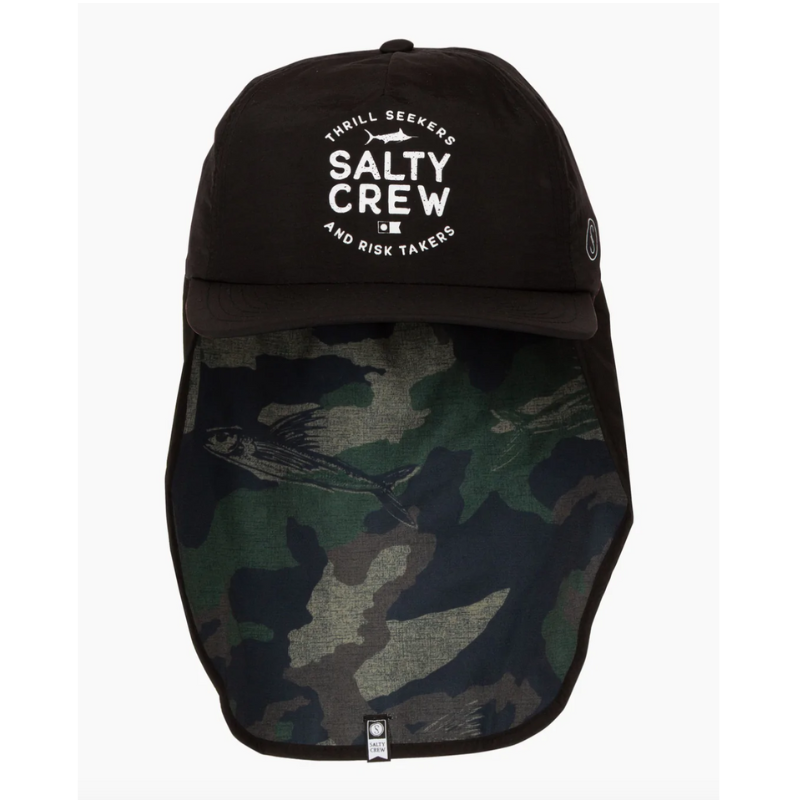 Salty Crew - Mullet 5-Panel Sunhat - Black - Headz Up 