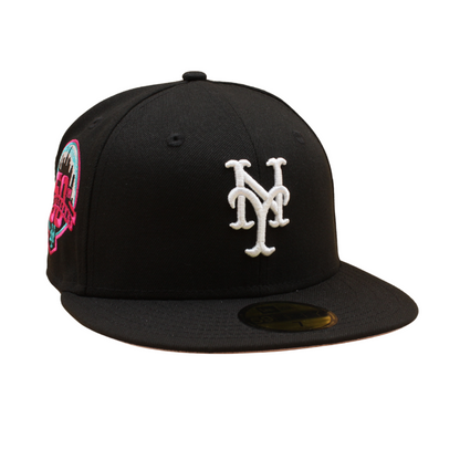 New York Mets Cooperstown 59Fifty Fitted World 50th Anniversary - Black - Headz Up 