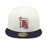 Detroit Tigers Cooperstown 59Fifty Fitted Tiger Stadium 1912-1999  - Chrome White/Navy/Orange - Headz Up 