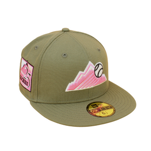 Colorado Rockies Cooperstown 59Fifty Fitted 25th Anniversary - Olive/Pink - Headz Up 