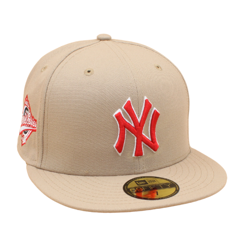 New York Yankees Cooperstown 59Fifty Fitted World Series 1996 - Camel/Scarlet - Headz Up 