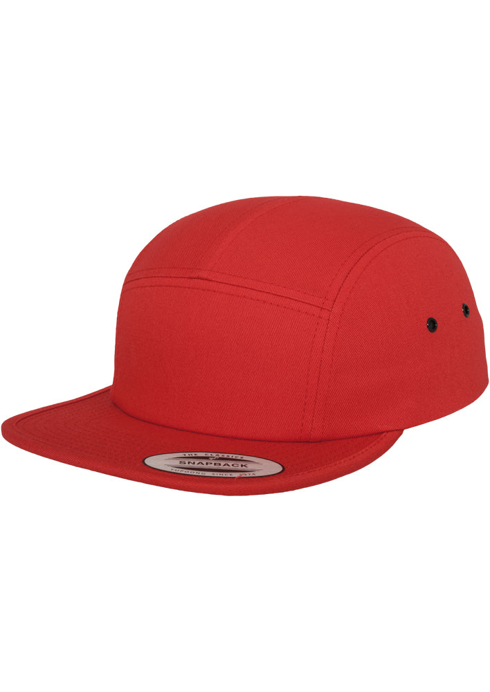 Classic Jockey 5-Panel Cap - Red - Headz Up 
