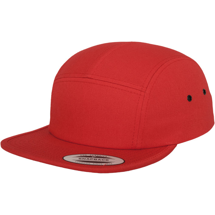 Classic Jockey 5-Panel Cap - Red - Headz Up 