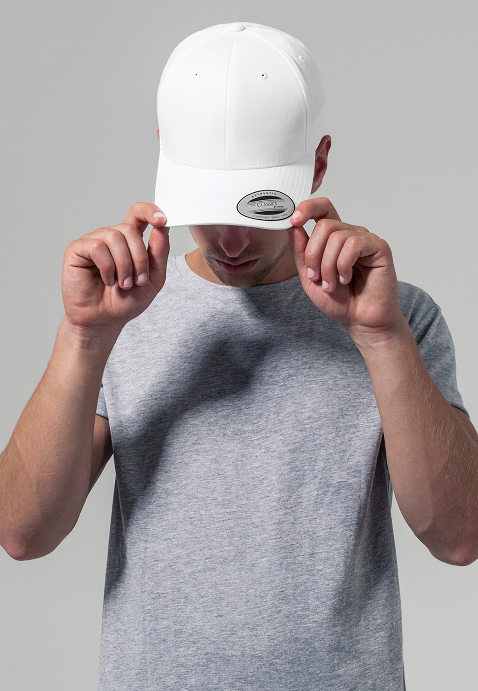 Curved Classic Snapback - White - Headz Up 