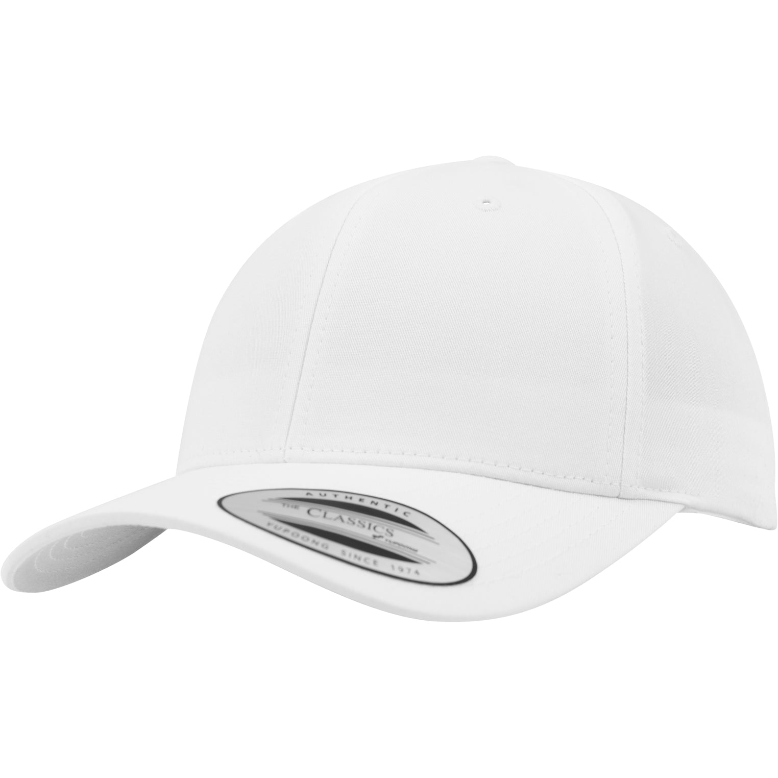 Curved Classic Snapback - White - Headz Up 