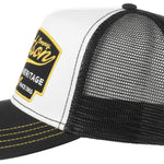American Heritage Trucker Cap - White/Black - Headz Up 