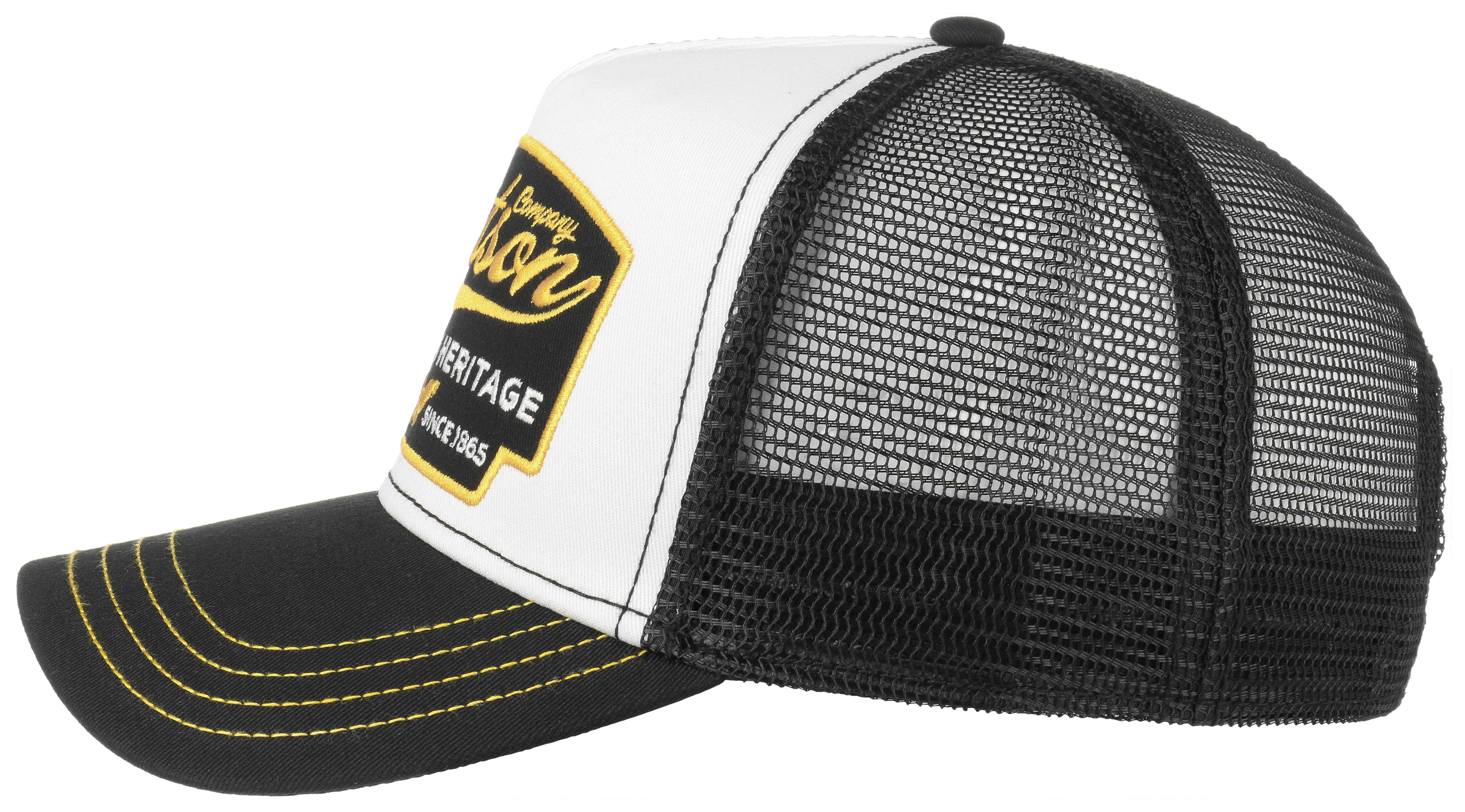 American Heritage Trucker Cap - White/Black - Headz Up 