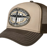 Aviation Trucker Cap - Khaki/Brown - Headz Up 