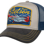Mustang Trucker Cap - Grey/Blue - Headz Up 