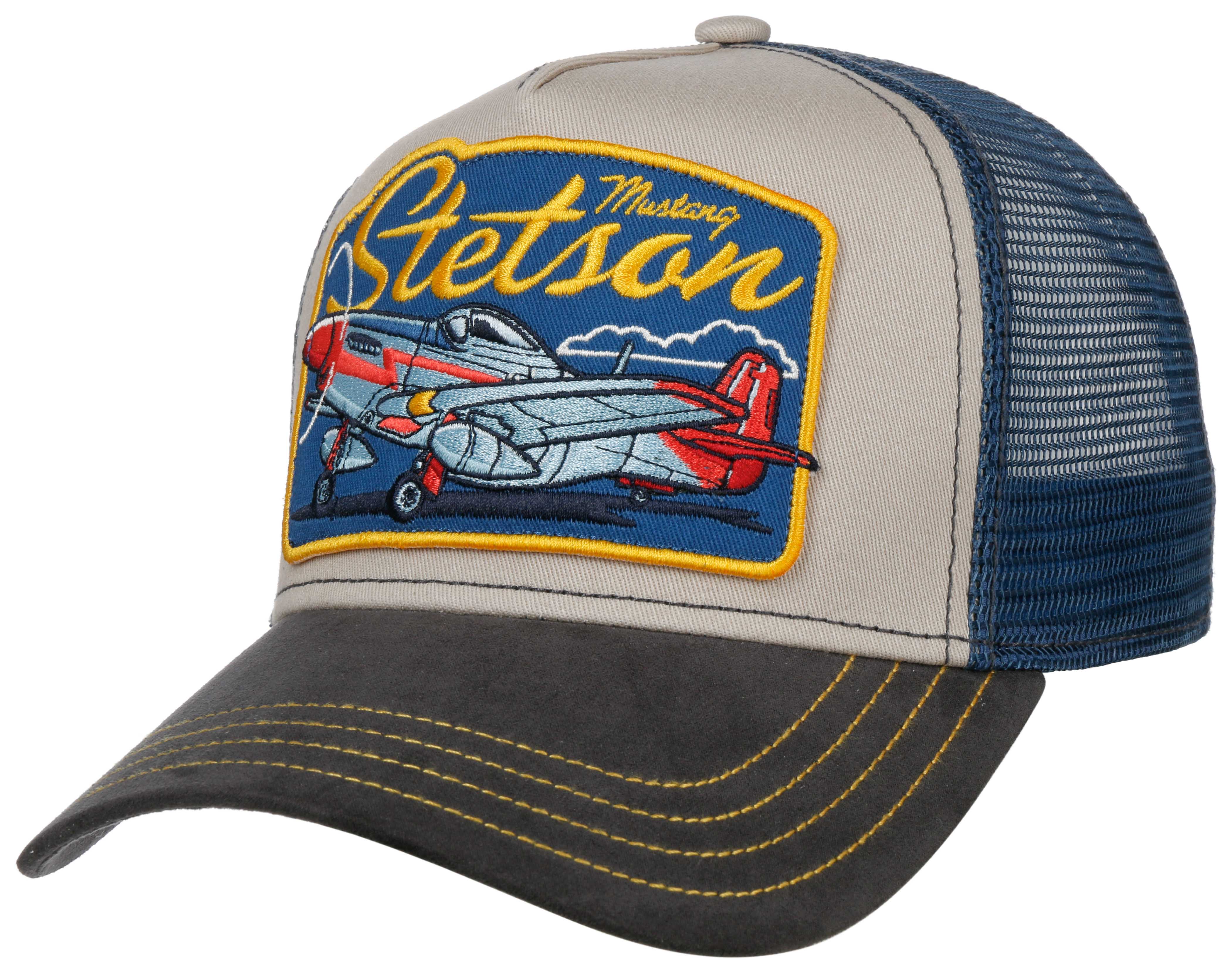 Mustang Trucker Cap - Grey/Blue - Headz Up 