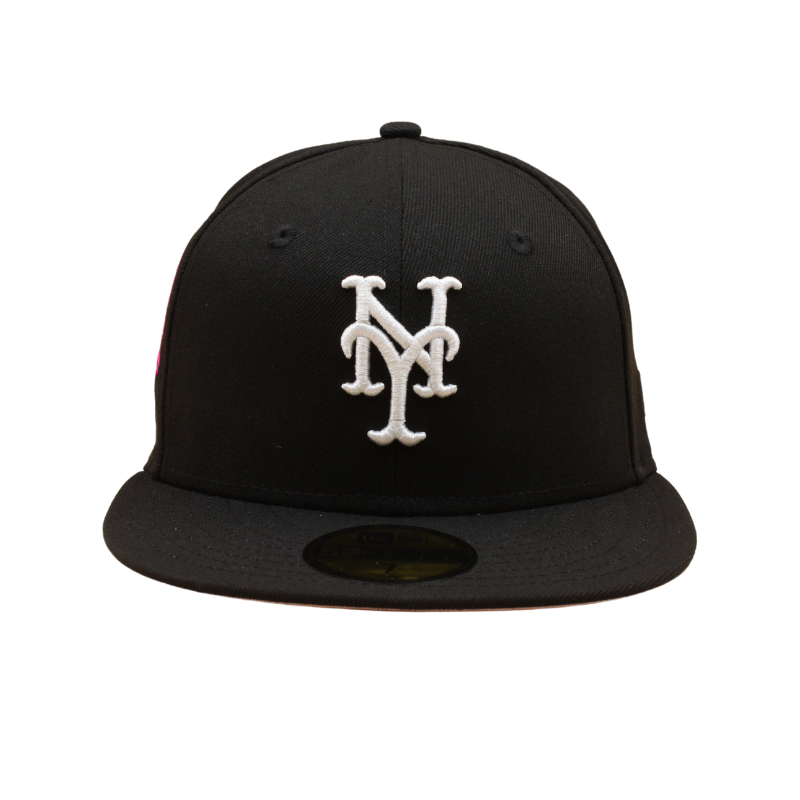 New York Mets Cooperstown 59Fifty Fitted World 50th Anniversary - Black - Headz Up 