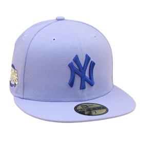 New York Yankees Cooperstown 59Fifty Fitted World Series 2009 - Lavender Majestic Blue - Headz Up 