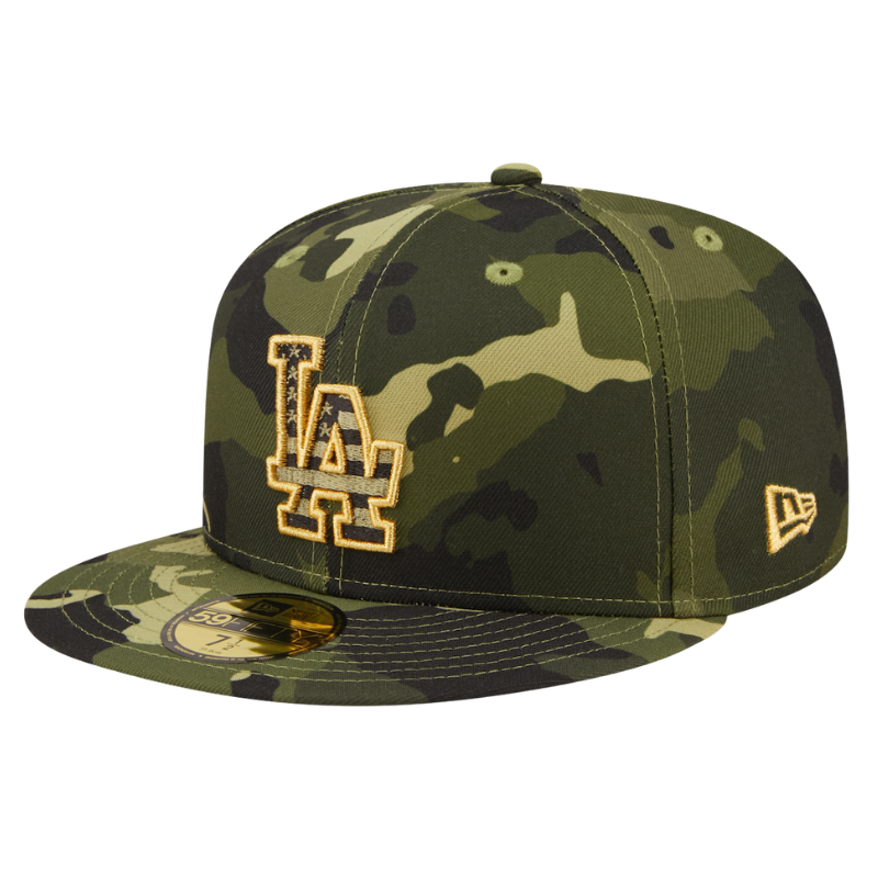 59fifty Fitted Cap Los Angeles Dodgers Armed Forces (2022) - Camo - Headz Up 
