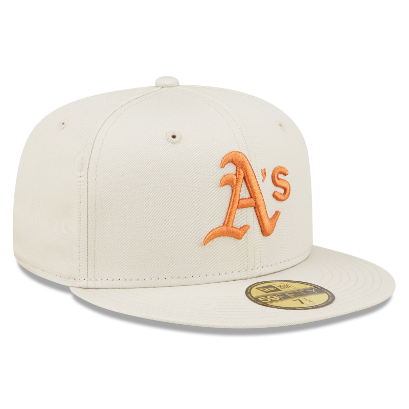 59Fifty Fitted Cap League Essential Oakland Athletics - Stone/Rust - Headz Up 