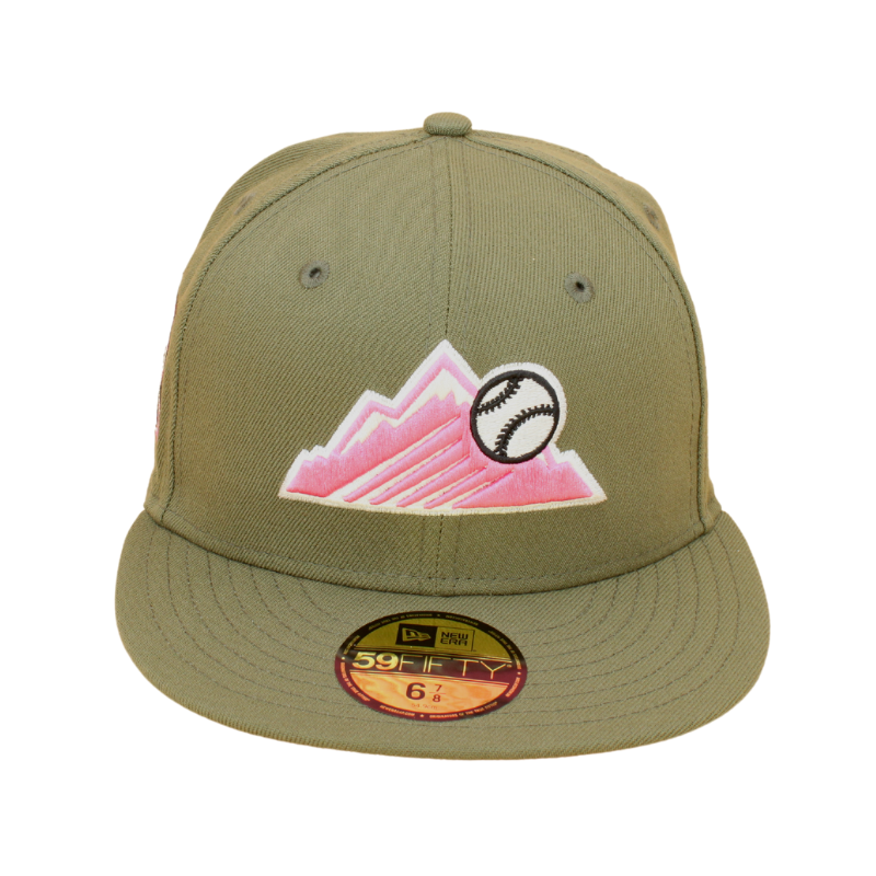 Colorado Rockies Cooperstown 59Fifty Fitted 25th Anniversary - Olive/Pink - Headz Up 