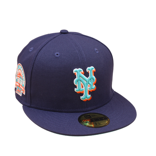 New York Mets Cooperstown 59Fifty Fitted SHEA STADIUM - Light Navy - Headz Up 