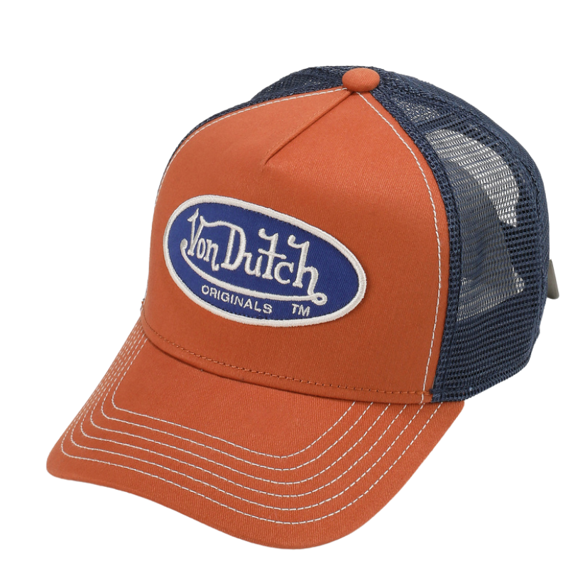 Von Dutch Boston Trucker Cap - Rust/Navy - Headz Up 