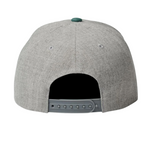 Crest C MP Snapback Cap - Heather Grey/Dark Green - Headz Up 