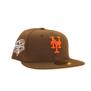 New York Mets Cooperstown 59Fifty Fitted World Series 2000 Walnut/Soft Yellow - Headz Up 