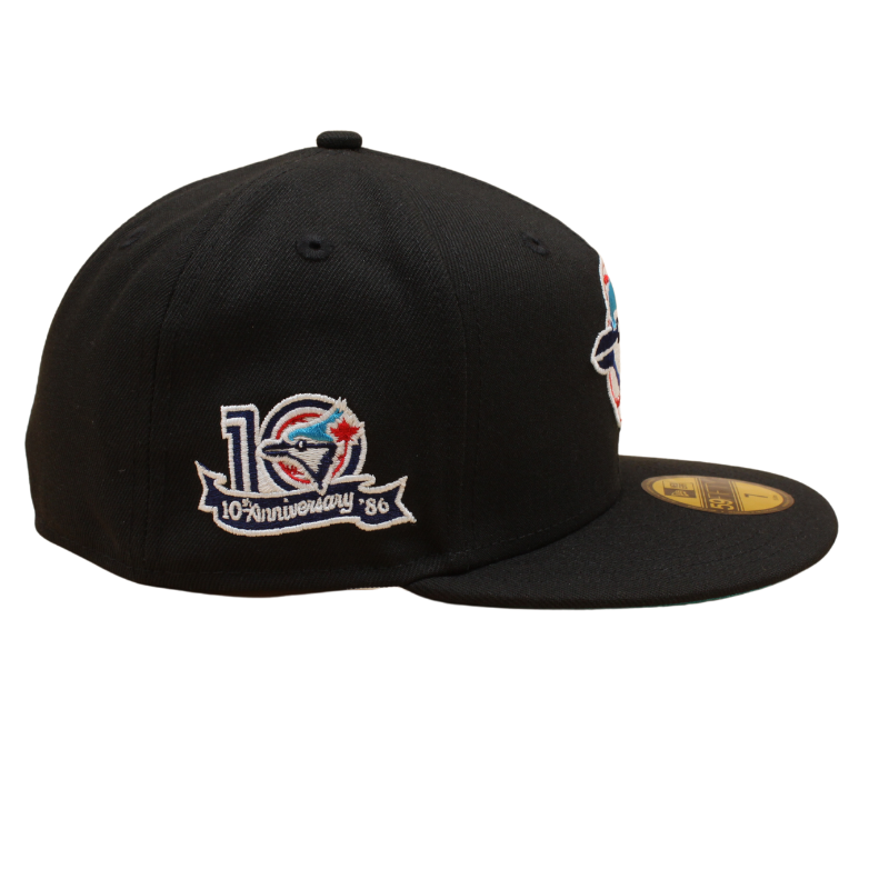 Toronto Blue Jays Cooperstown 59Fifty Fitted 10th Anniversary - Black/Teal - Headz Up 