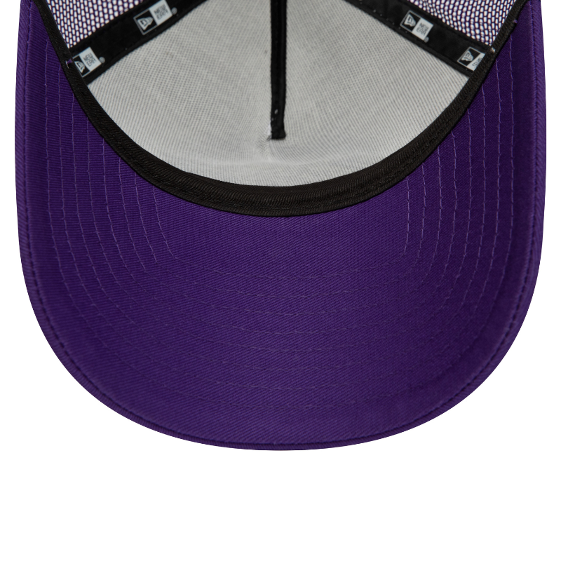 Los Angeles Lakers Team Color Block A-Frame Trucker - White/Purple - Headz Up 