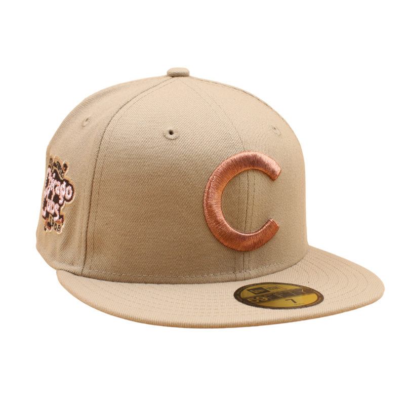 Chicago Cubs Cooperstown 59Fifty Fitted World Series 1908 - Khaki - Headz Up 
