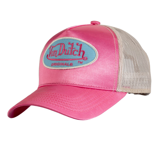 Von Dutch Cary Trucker Cap - Pink/Sand - Headz Up 