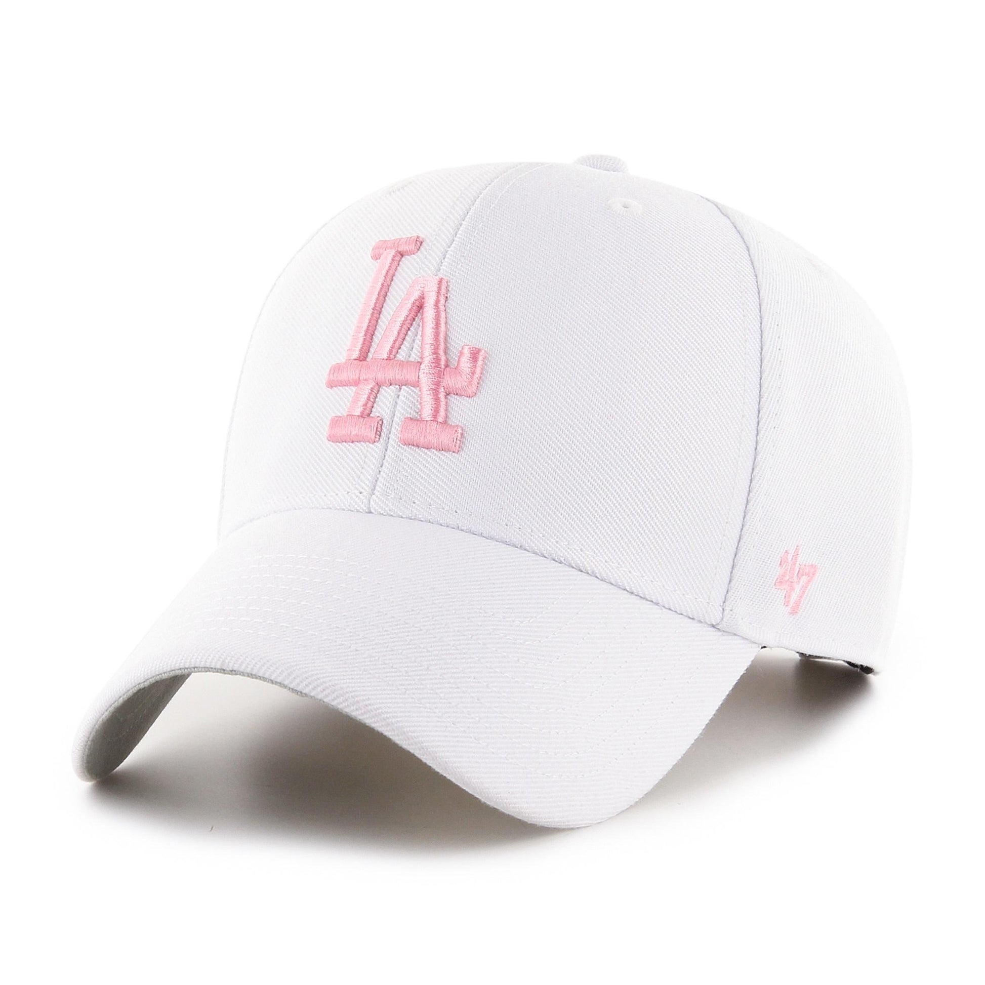 '47 - Los Angeles Dodgers MVP Adjustable Cap - Hvid/Pink - Headz Up 