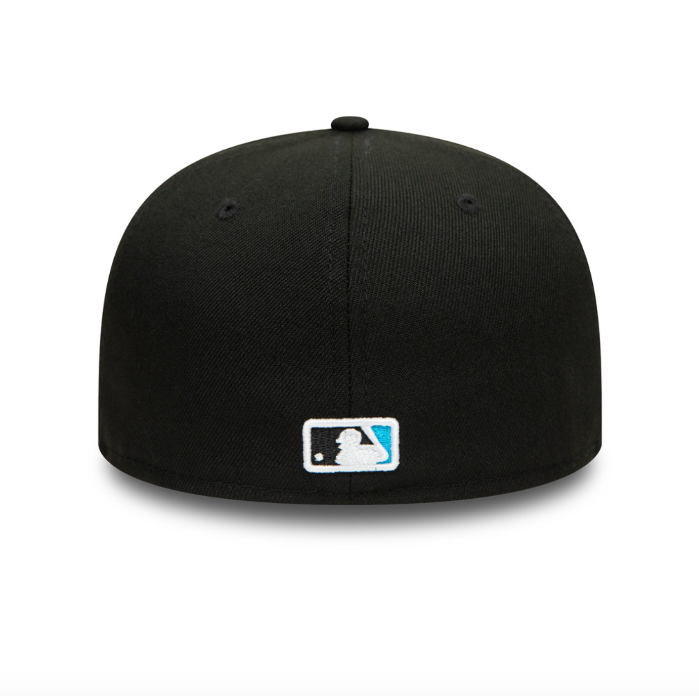 Sort New Era Miami Marlins on-field 59Fifty fitted cap med teamlogo og struktureret skitse.