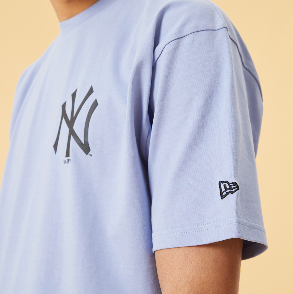 MLB Big Logo Oversized Tee - New York Yankees - Blå - Headz Up 