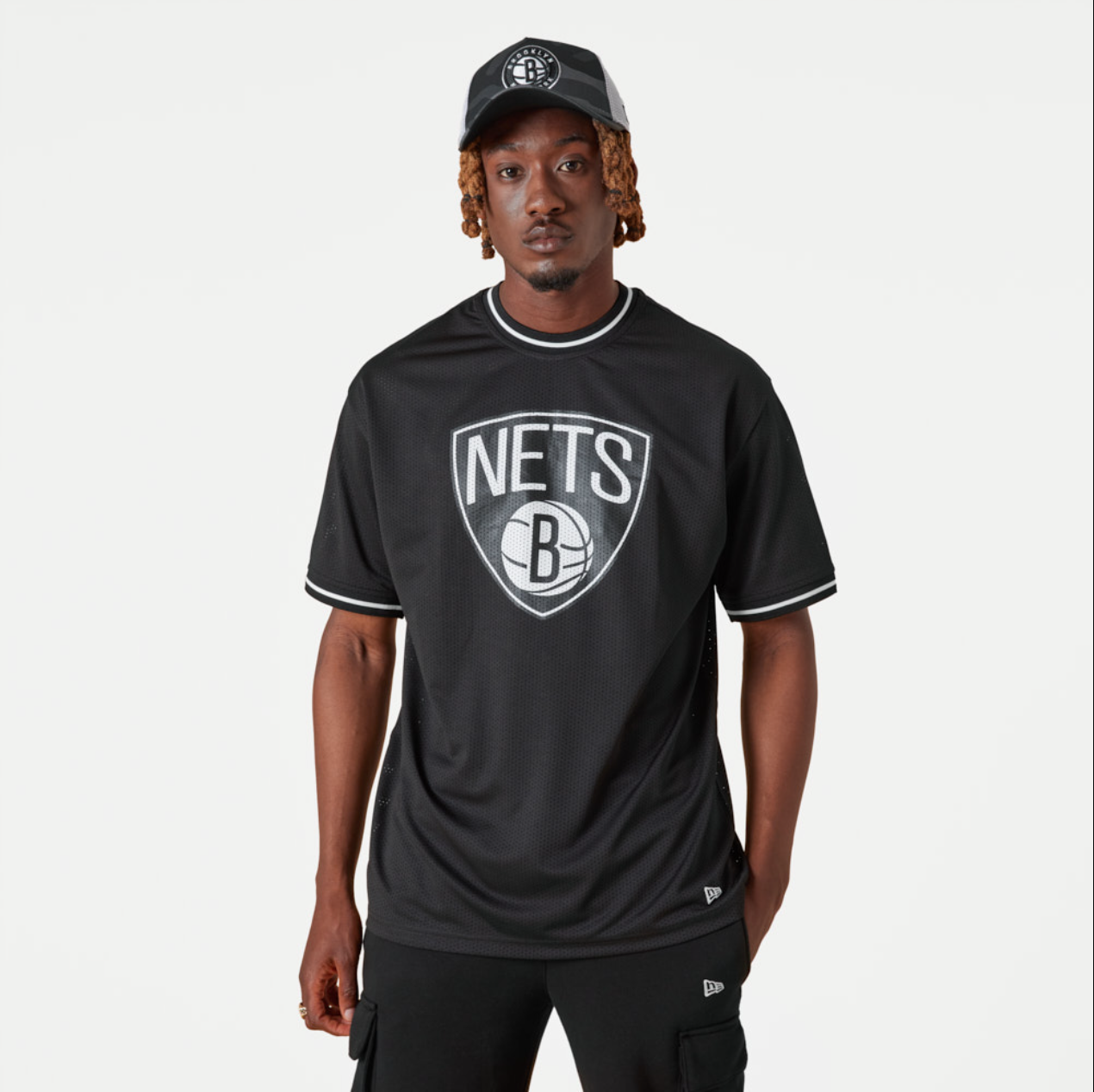 NBA Team Mesh Oversized Tee - Brooklyn Nets - Headz Up 