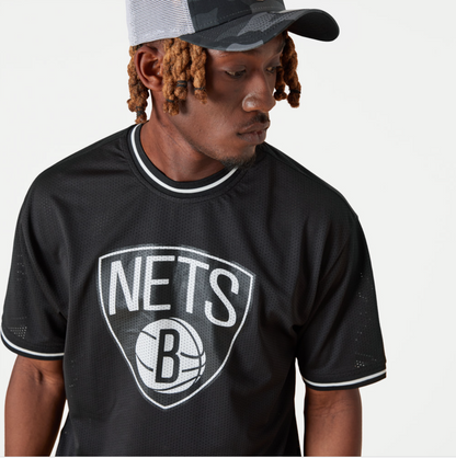 NBA Team Mesh Oversized Tee - Brooklyn Nets - Headz Up 
