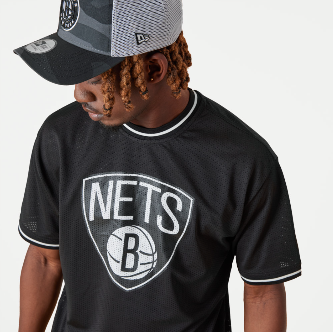NBA Team Mesh Oversized Tee - Brooklyn Nets - Headz Up 
