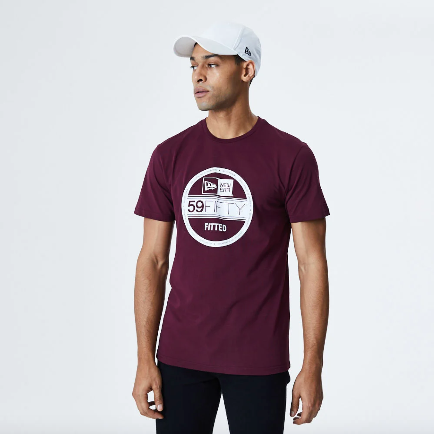 New Era Essential 59fifty Fitted Visor Sticker - Maroon - Headz Up 