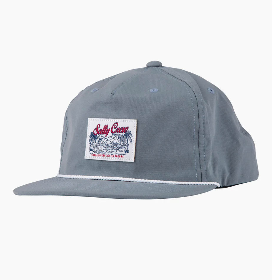 Salty Crew - Beach Club 5-Panel Snapback - Slate - Headz Up 