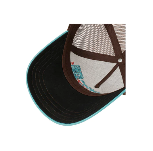Tiki Lounge Trucker Cap - Brown/Turkis - Headz Up 