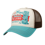 Tiki Lounge Trucker Cap - Brown/Turkis - Headz Up 