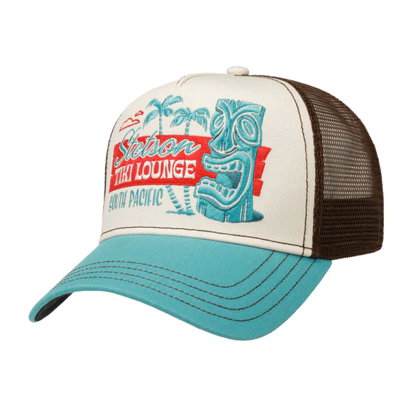 Tiki Lounge Trucker Cap - Brown/Turkis - Headz Up 