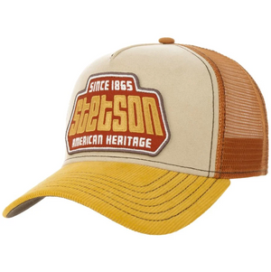 Brickstone Trucker Cap - Yellow/Khaki/Orange - Headz Up 