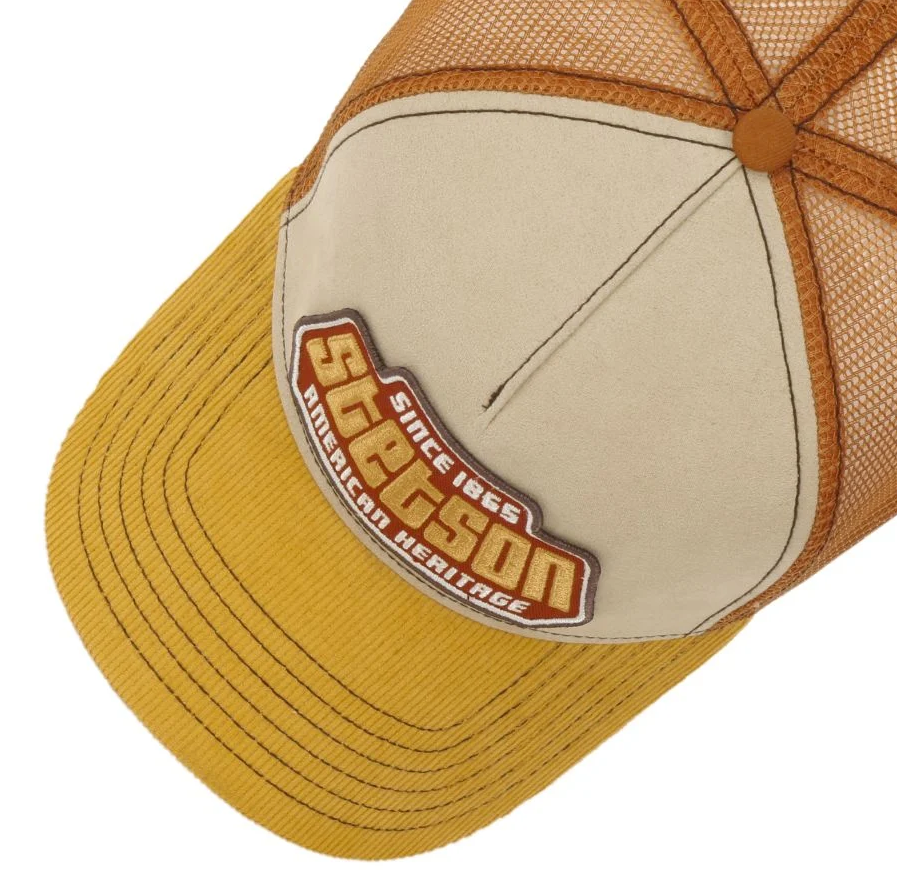 Brickstone Trucker Cap - Yellow/Khaki/Orange - Headz Up 