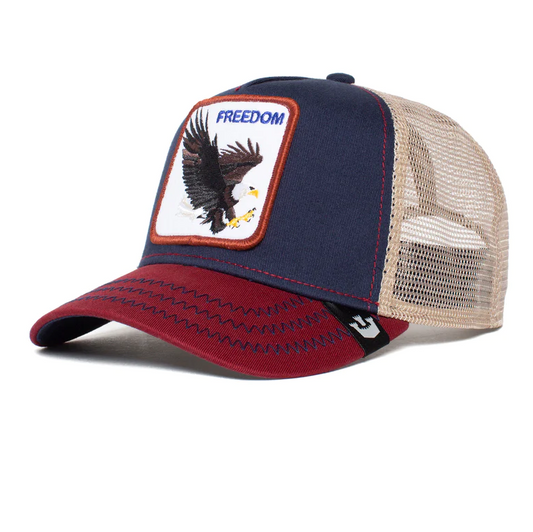 Goorin Bros The Freedom Eagle - Trucker Cap - Indigo Blue/Red - Headz Up 