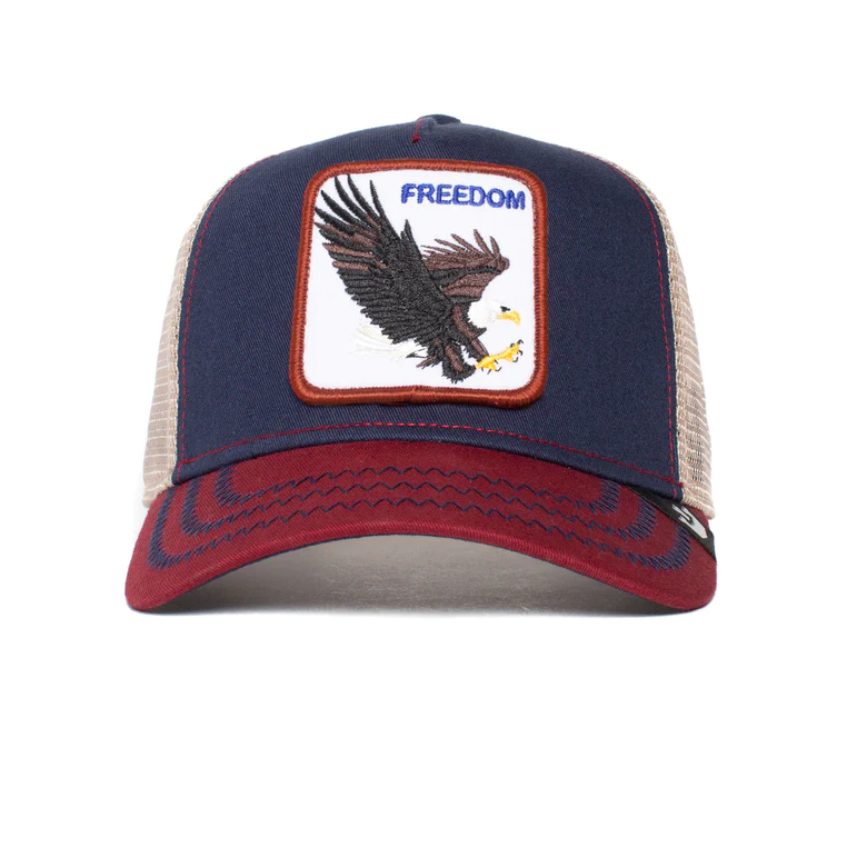 Goorin Bros The Freedom Eagle - Trucker Cap - Indigo Blue/Red - Headz Up 
