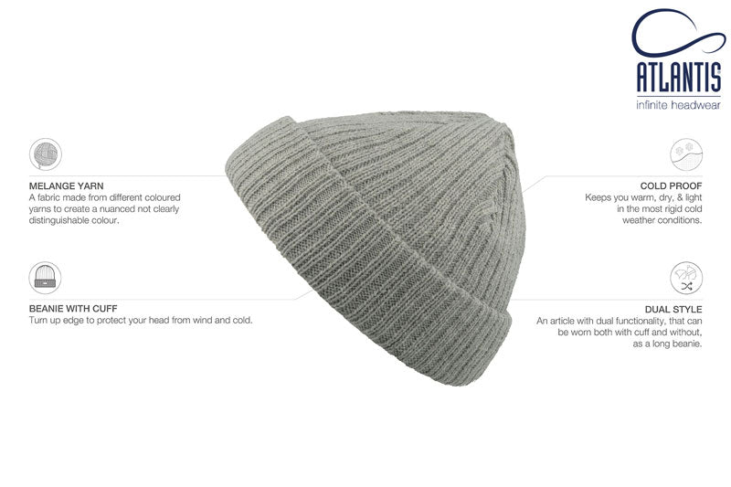 Docker Beanie - Grey Melange - Headz Up 