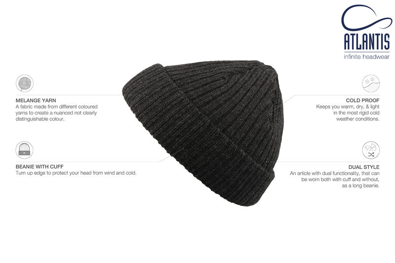 Docker Beanie - Dark Grey Melange - Headz Up 