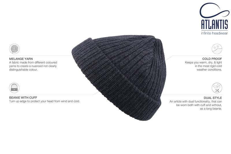 Docker Beanie - Navy Melange - Headz Up 