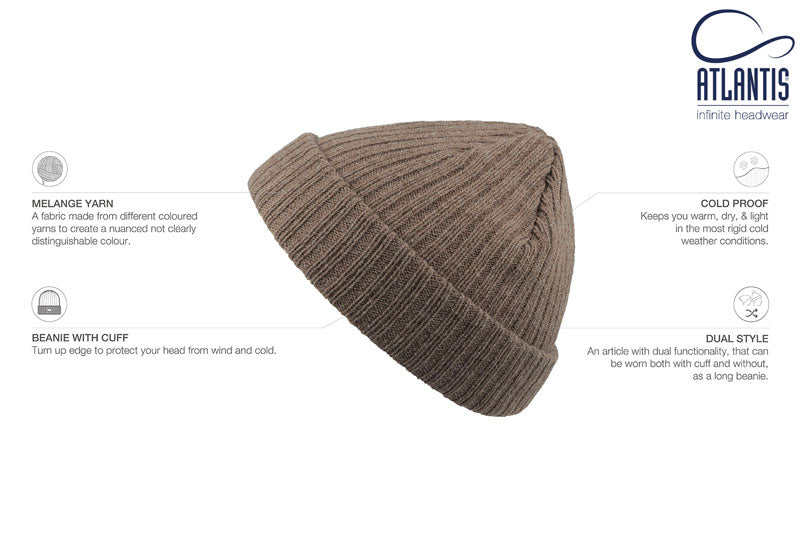 Docker Beanie - Dove Grey Melange - Headz Up 