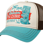 Tiki Lounge Trucker Cap - Brown/Turkis - Headz Up 